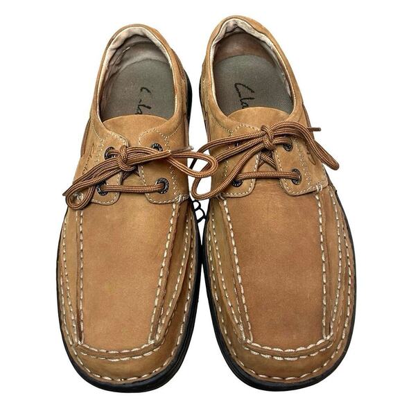 Clarks Men’s Waterloo XTR Lite Nubuck Boat Shoes Brown Size 8.5 - Picture 2 of 8
